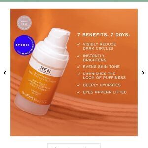 REN Clean Skincare Radiance Brightening Dark Circle Eye Cream RV $51 New